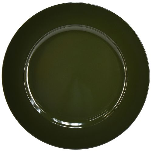 Artikel Elegant mørkegrøn plastplade 28 cm 4stk