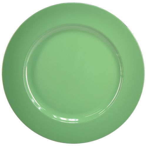 Artikel Robust grøn plastikplade - 28 cm, perfekt til daglig dekoration og udendørs aktiviteter - pakke med 4