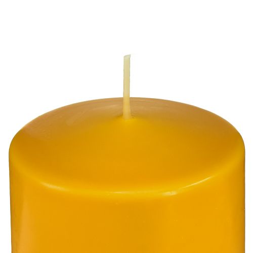 Floristik24 PURE søjlelys gul honning Wenzellys 90×70mm