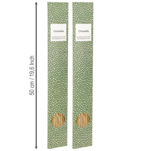 Artikel Citronella røgelsespinde bambus L50cm 20 pinde x 2