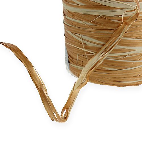 Floristik24 Raffia tape bicolor guld creme 200m