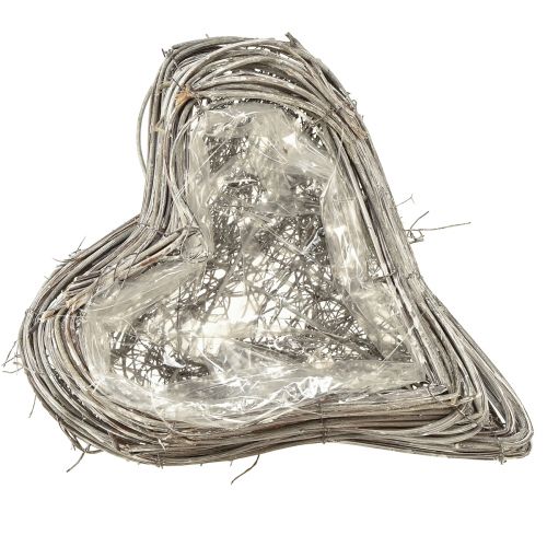 Artikel Rattan hjerte plante hjerte rotting vinstokke naturlig hvid 20x24cm