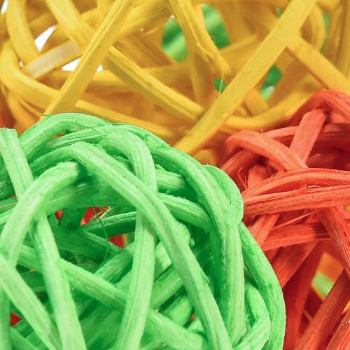 Artikel Rattankugle orange gulgrøn rattankugle Ø3cm 30 stk