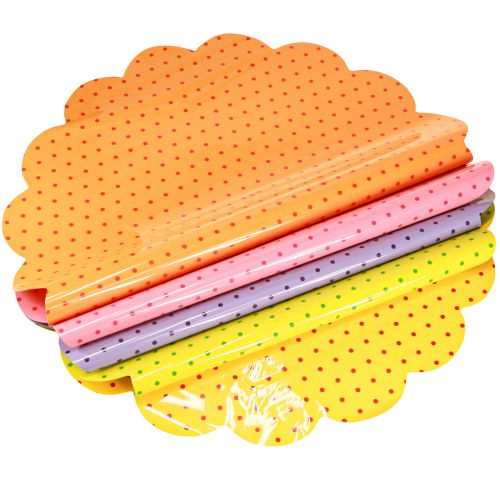 Artikel Rondella Dots blomstermanchet med prikker Ø54cm 100 stk