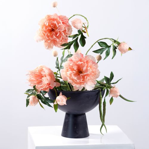 Floristik24 Skål med trofæskål i uædle metal antracit Ø26cm H21cm