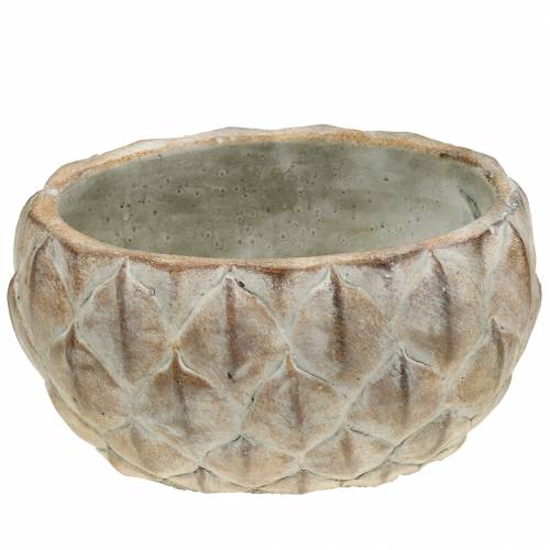 Floristik24 Planter betonblad motiv oval 23 cm
