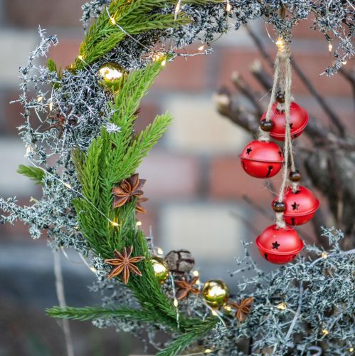 Artikel Klokkebøjle juleklokker rød 28 cm sæt med 2 stk