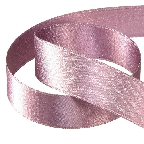Artikel Dekorativt bånd, pyntebånd, skinnende bånd, pink, B25mm, L20m