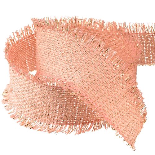 Artikel Dekorativt bånd frynser bånd pink guld B40mm L15m
