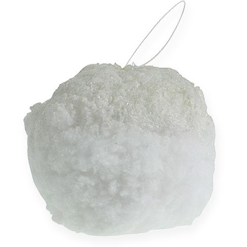 Floristik24 Snowball med glitter hvid 25 cm