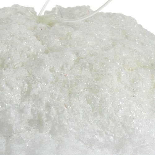 Floristik24 Snowball med glitter hvid 25 cm