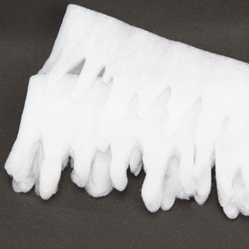 Artikel Sne fleece istap guirlande hvid eller glitter 9×200cm 6stk
