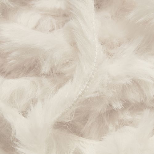 Snor lavet af imiteret pels hvid - fluffy dekorativ ledning hvid 50g 30m | Floristik24.dk