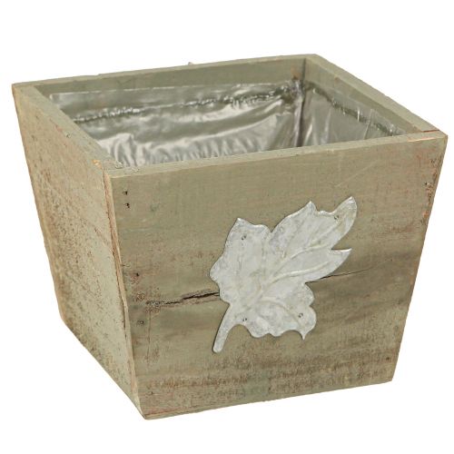 Shabby Chic Træplantekasse Grå 11×14,5×14cm