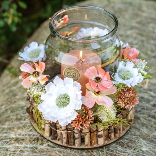 Artikel Scabiose kunstig blomst hvid haveblomst H64cm bundt med 3 stk