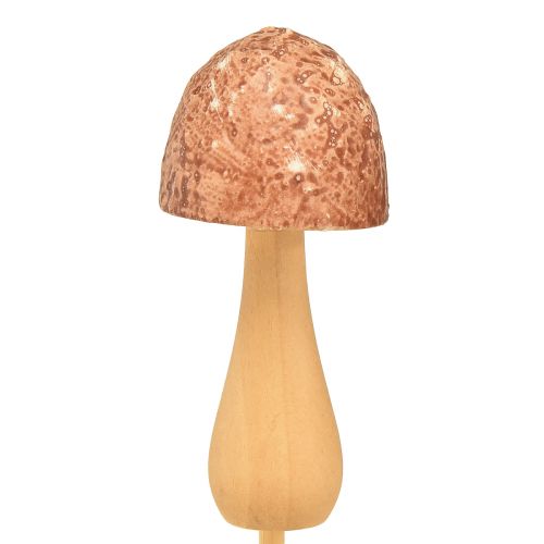 Artikel Blomsterprop svampe pyntestik træbrun Ø2,5cm 8 stk
