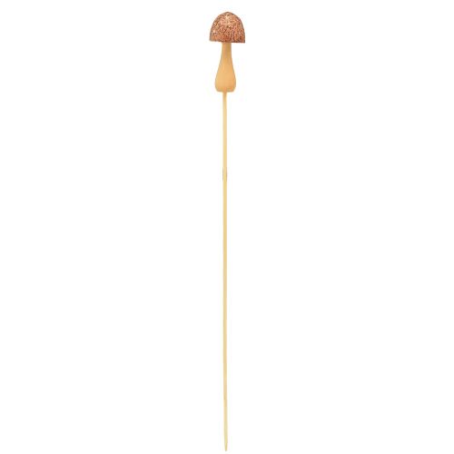 Artikel Blomsterprop svampe pyntestik træbrun Ø2,5cm 8 stk