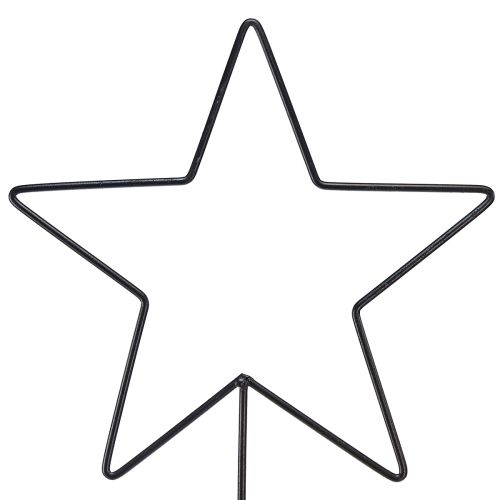 Artikel Store stjernedekorationer på en naturlig træbund - sort, 60 cm - elegant værelsesdekoration 30x10x60cm 2 stk.