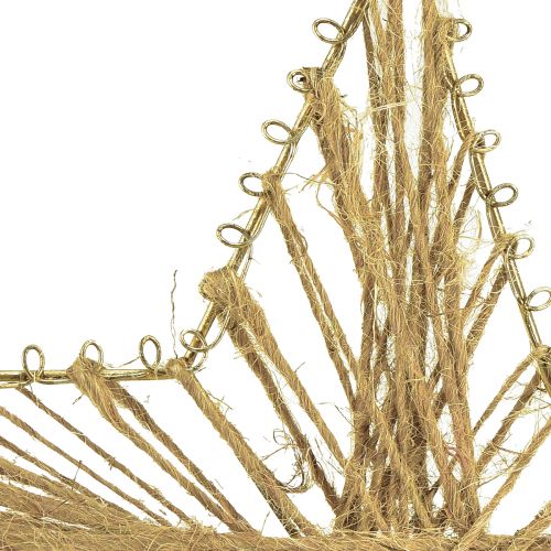 Artikel Stjerne indpakket i jute juledekoration rustik 20cm 4stk