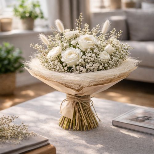 Artikel Buketmanchet - elegant tilbehør til perfekt blomsterarrangement - 20 cm, 8 stk.