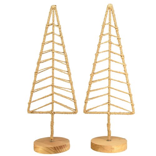Artikel Juletræspyntstativ metal træ natur H39cm 2stk