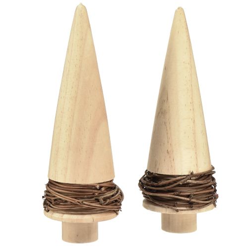 Juletræ træ natur bordpynt Jul H18cm 2 stk