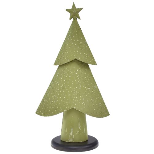 Artikel Juletræ metal træ stjerner sølvgrøn H46,5cm
