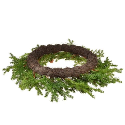 Artikel Kunstig grankrans med kogler grøn brun Ø49cm