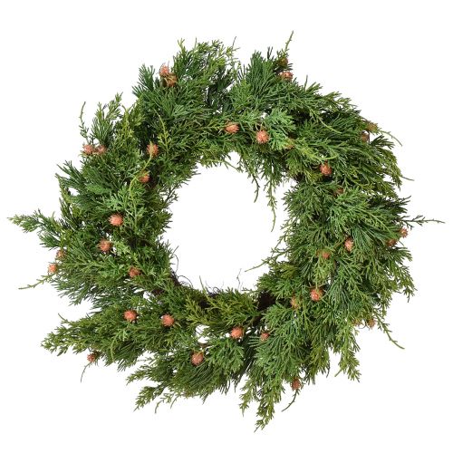 Floristik24 Grankrans Thuja med knopper base vinkrans Ø50cm
