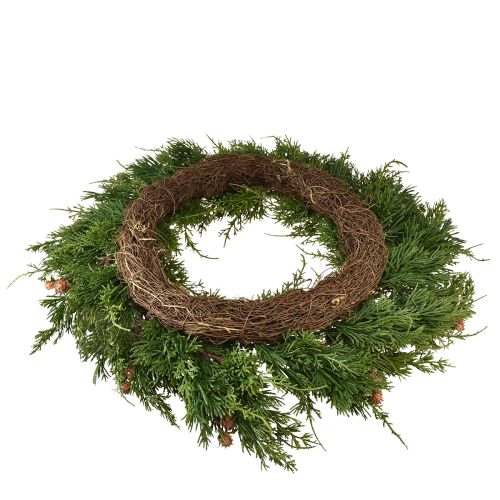 Artikel Grankrans Thuja med knopper base vinkrans Ø50cm