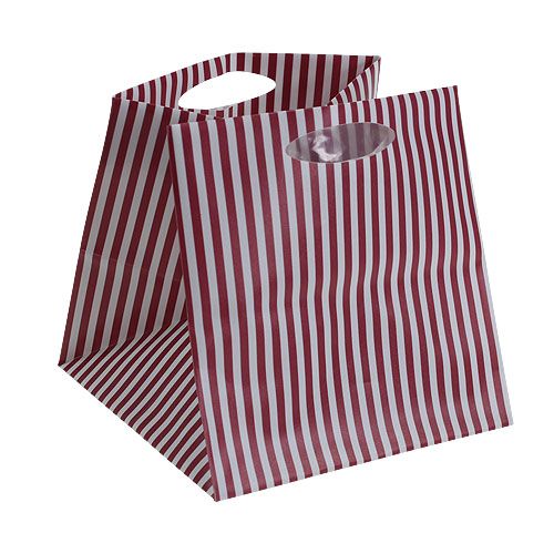 Floristik24 Taske plastik Bordeaux sort. 12cm x 12cm 12stk