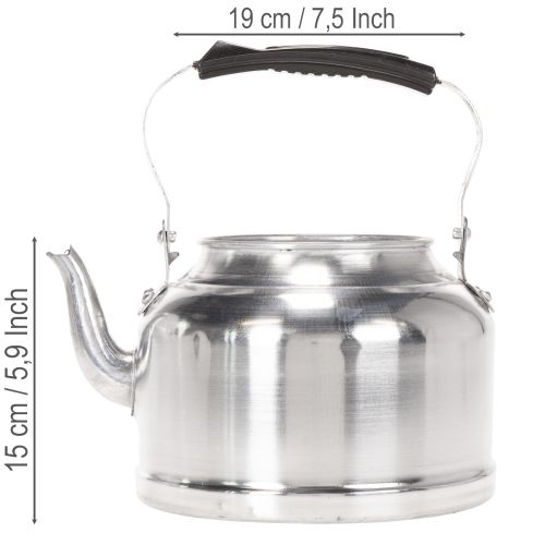 Vintage dekorativ tekande/plantebæger, metal med zinklook, Ø19 cm H15 cm | Floristik24.dk