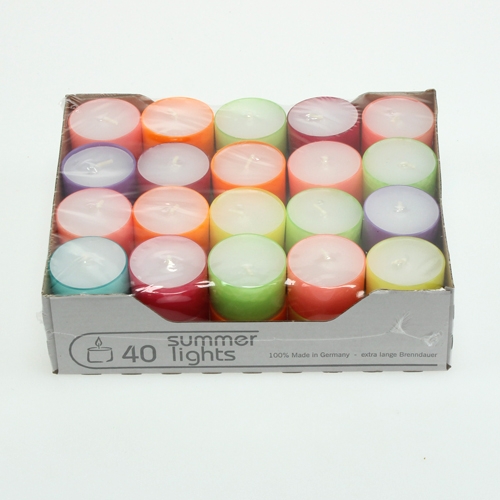 Floristik24 Fyrfadslys farvet Ø38mm 40 stk