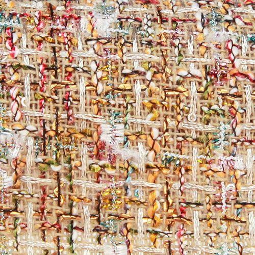 Artikel Bordløber beige farverig glitter vintage retro B19cm L1,5m