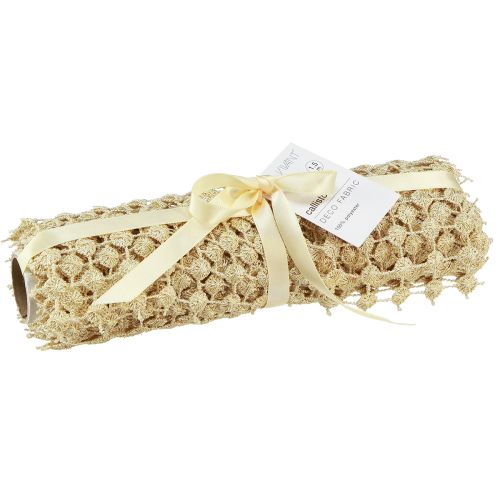 Artikel Bordløbergitter guldcreme med glitter B19cm L1,5m