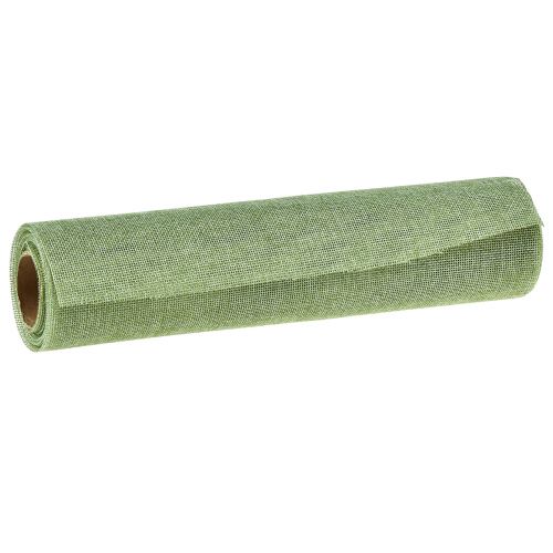 Artikel Bordløber grøn lysegrøn med jute, dekorativt stof 29×450cm - elegant bordløber til din festlige dekoration