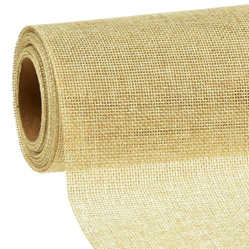 Floristik24 Naturlig bordløber med jute, dekorativt stof 29×450cm - Elegant bordløber til din festlige dekoration