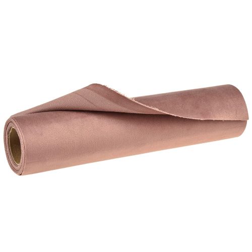 Artikel Fløjlsbordløber gammelrosa, 28×270cm - Elegant bordløber dekorativt stof til din festlige borddekoration