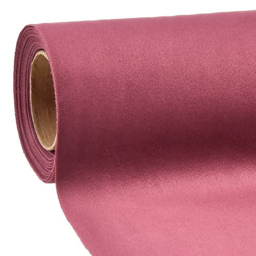 Floristik24 Fløjlsbordløber Bordeaux mørkerød, 28×270cm - luksuriøst bordløber dekorativt stof til festlige lejligheder