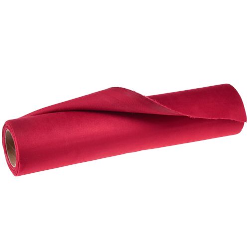 Artikel Fløjlsbordløber rød, skinnende dekorativt stof, 28×270cm - bordløber til festlig dekoration
