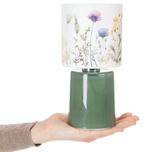 Artikel LED-bordlampe med blomstermønster til stilfuld stuebelysning, 23 cm