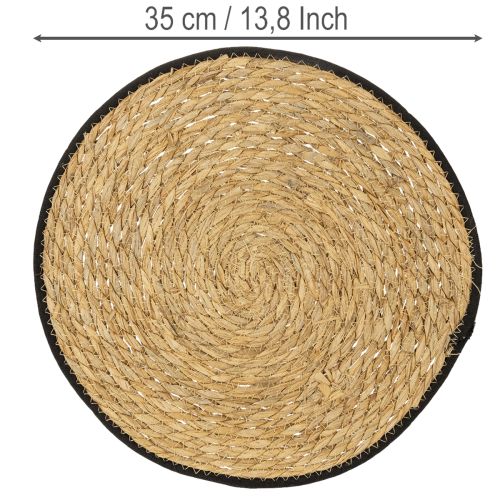 Artikel Dækkeserviet, sivgræs dækkeserviet, rund, Ø35 cm, 4 stk.