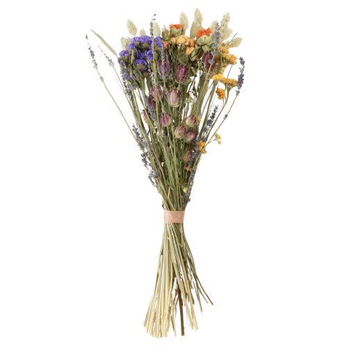 Artikel Tørret blomsterbuket lilla orange hav lavendel korn 55cm
