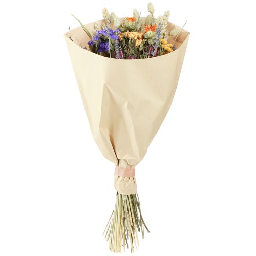 Artikel Tørret blomsterbuket lilla orange hav lavendel korn 55cm