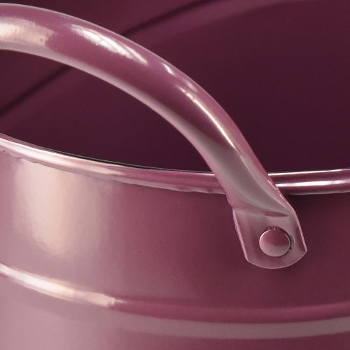 Artikel Plantekasse metal oval plantekrukke lilla 24/21/18cm sæt med 3 stk