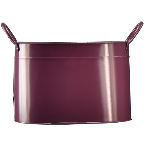 Artikel Plantekasse metal oval plantekrukke lilla 24/21/18cm sæt med 3 stk
