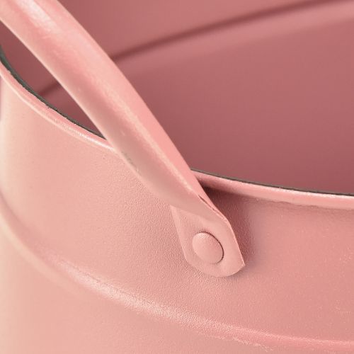 Artikel Plantekasse metal oval plantekrukke pink 24/21/18cm sæt med 3 stk