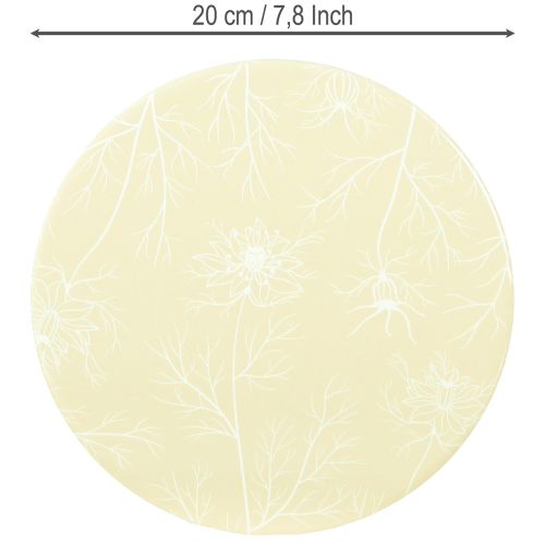 Artikel Bordskånere Bordpynt Blomster Beige Brun Ø20cm 3 Stk