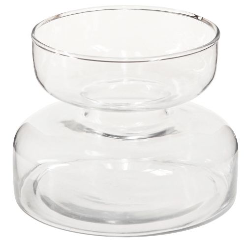 Floristik24 Vase løgformet glasvase Rikkie i klar Ø13cm H10cm 2stk