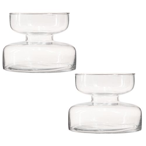 Artikel Vase løgformet glasvase Rikkie i klar Ø13cm H10cm 2stk